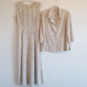 Willy of California Petite Lightweight Botanical Dress with Cover Shirt